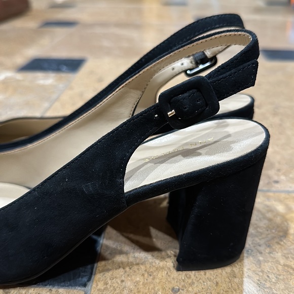 Ann Taylor block heel suede sling back shoes! - Picture 4 of 4